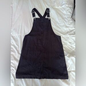 H&M Kids Charcoal Gray Denim Dress Overalls size 10